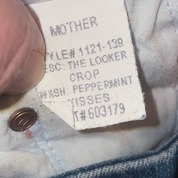 MOTHER “The Looker” in Peppermint Kiss Skinny Jeans Size 28 - Picture 6 of 6
